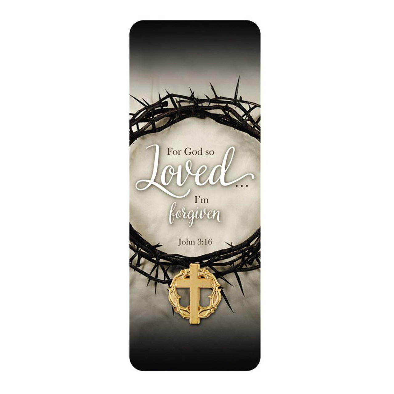 For God So Loved Lapel Pin w/Bookmark